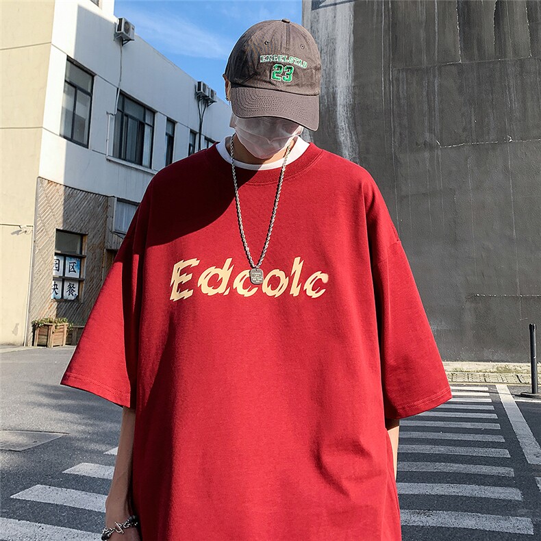 夏季新款纯棉重磅字母印花短袖T恤大码XZ604-DT214-P35控48,男装T恤,星座604