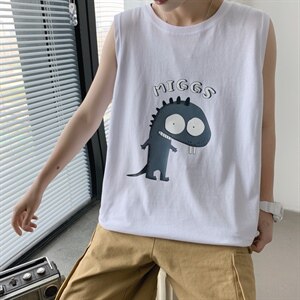 ！2023夏季纯棉百搭男士棉背心学生坎肩百搭潮流汗背心X02P20图片
