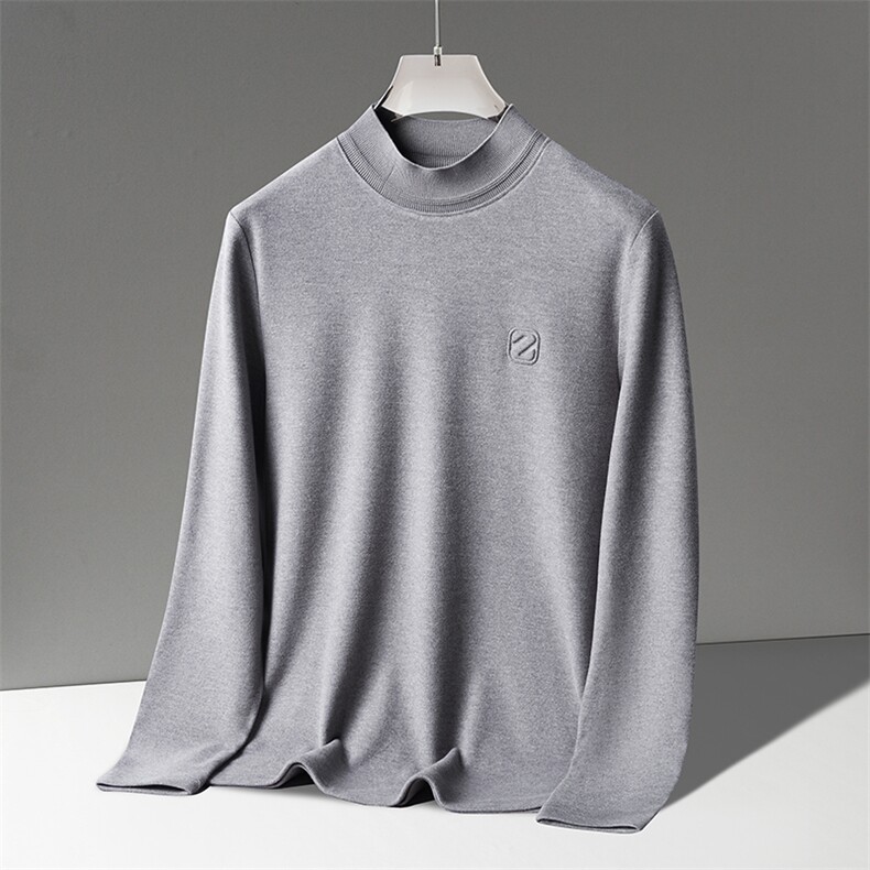 毛衣男加绒加厚冬季新款中年男士商务休闲上衣双面德绒保暖针织衫，男装针织衫/毛衣，电商B212（原钱塘6029）