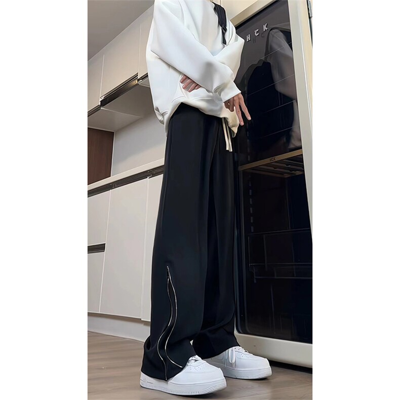 现货春季新款ins坠感休闲西裤男潮流宽松学生阔腿西裤XK301-P50,男装西裤,电商A178