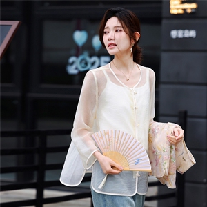 重工钉珠刺绣新中式风背心套装女2026年春夏新款搭配两件套图片