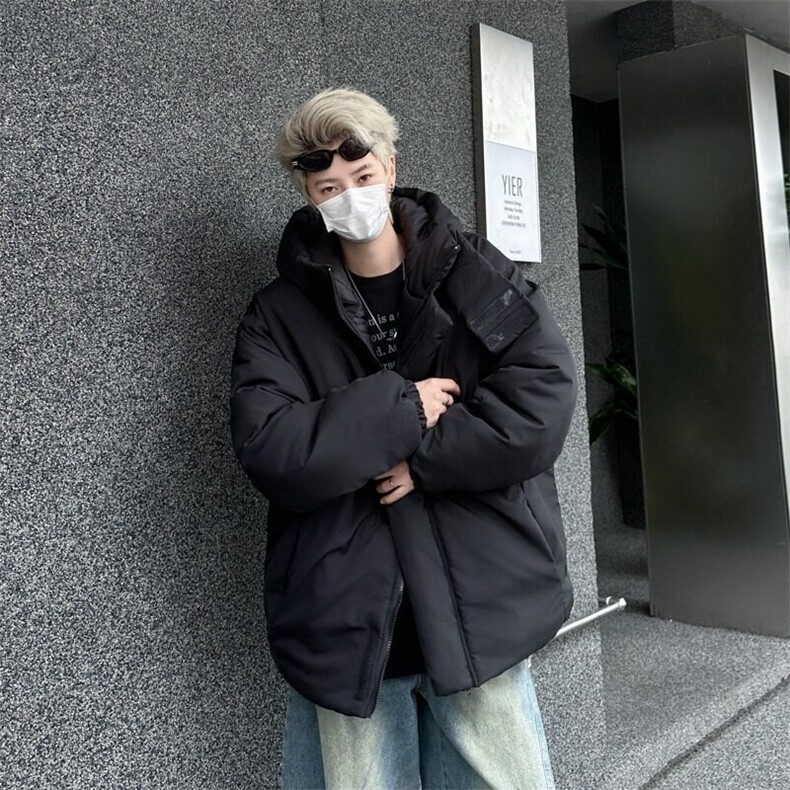 网络图现货羽绒服假两件皮棉袄连帽羽绒服RY183-P95,男装棉衣,星座1005-4