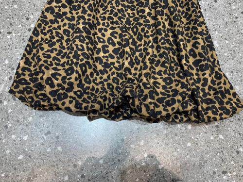 2021年秋季新品欧货灯笼豹纹高腰Ａ字半裙，女装半身裙，L·H·X