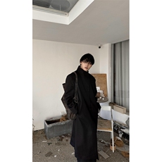 【现货】长款秋冬克鲁苏文职大衣宽松高级感外套DY05020P128，女装短外套，星座1004（原星座815-3）