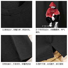 Q11051-P30春夏季七分袖t恤男大码五分袖男短袖中袖砖墙挂拍，男装T恤，电商A040A