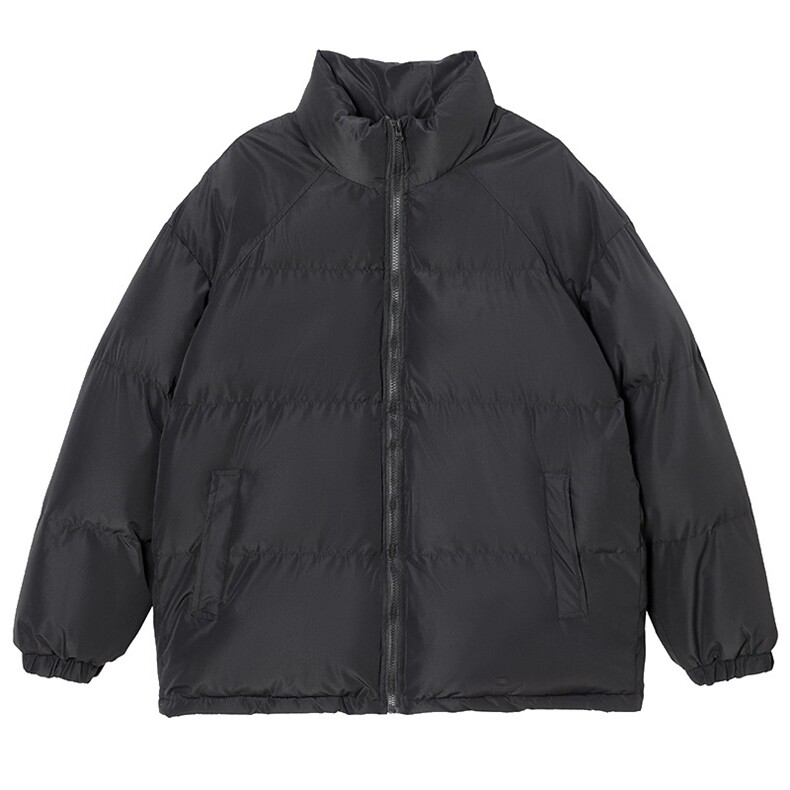 冬季新款棉衣女潮流纯色宽松百搭立领棉服oversize休闲面包服外套,男装棉衣,星座1210-1