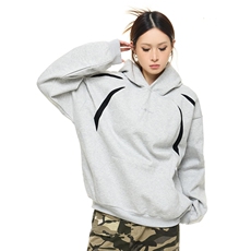 美式拼接撞色连帽卫衣男女潮宽松休闲百搭情侣帽衫外套WYK61P48，女装短外套，星座1013-5