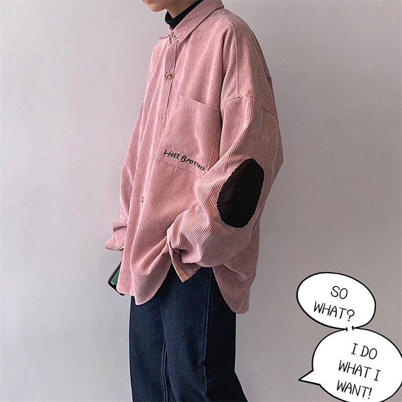 灯芯绒刺绣衬衫男女同款917-1C62P45，男装衬衫，星座917-1