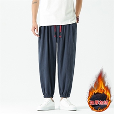 冬季加绒加厚禅修居士服僧侣灯笼裤风亚麻裤休闲长裤TP35，男装卫衣，星座225-1