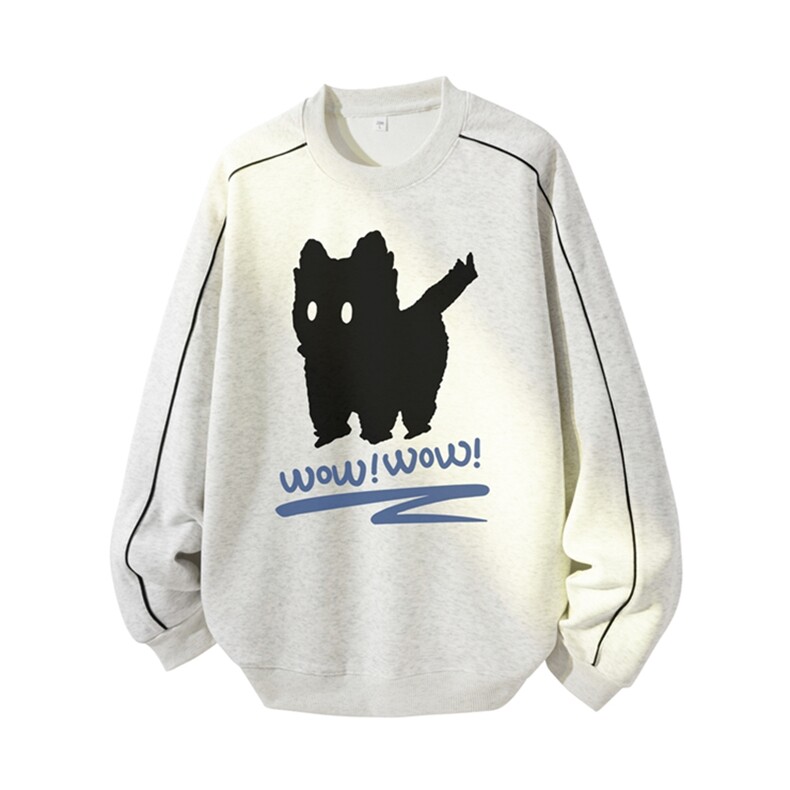 得物供货、复合重磅420克现货圆领卫衣宽松HD019-1-YLT25259-P35图片