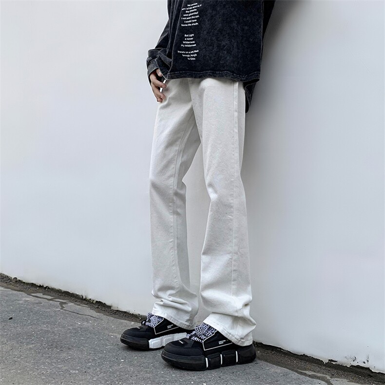 B221美式ins高街小众百搭修身弹力微喇牛仔裤LK23010-P60控78,男装牛仔裤,电商B221