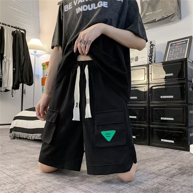 休闲短裤男韩版潮流高街帅气口袋2023夏季新款ins五分裤DK553-P33,男装休闲裤,星座1109-3