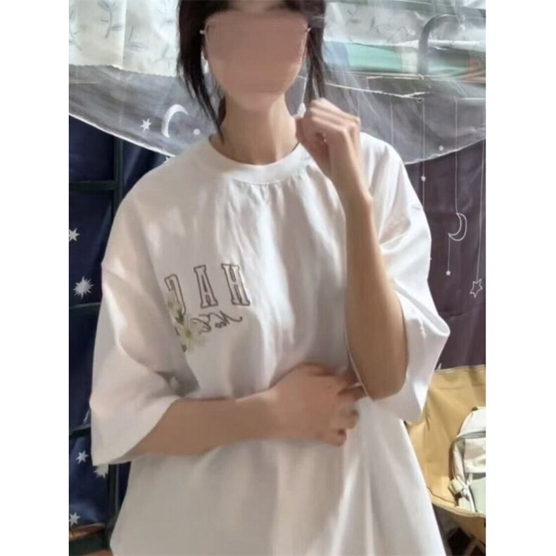 H0767-P35刺绣短袖t恤女夏季新款潮牌宽松上衣,男装T恤,星座617A-2