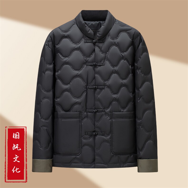 冬季新款90%轻薄羽绒服男风复古唐装立领保暖外套MK018-P185,男装羽绒服,星座1105-3