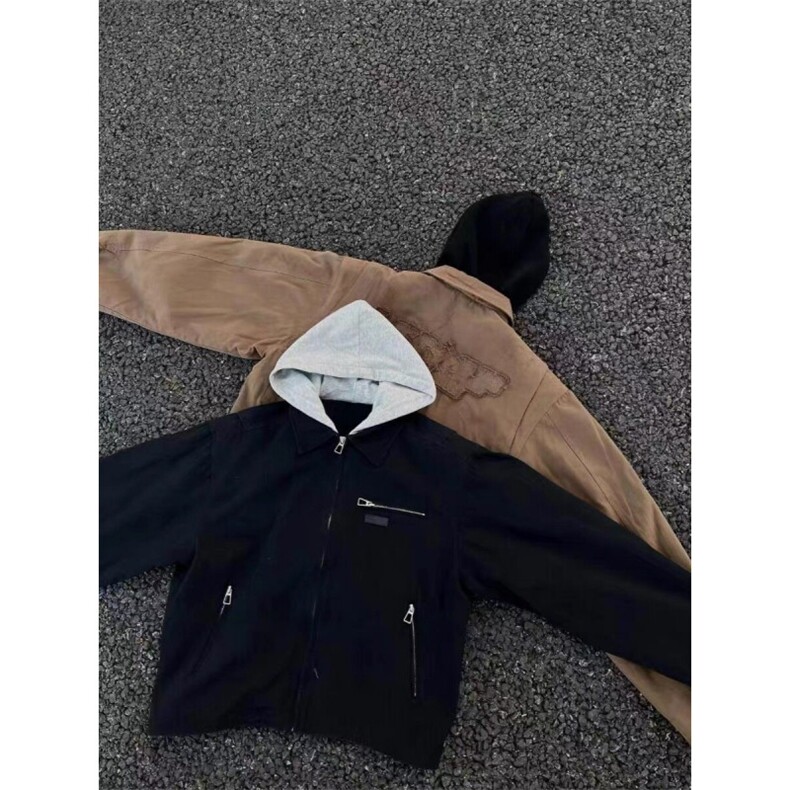 水洗纯棉假两件刺绣假两件外套JK0109-P98,男装夹克,星座313A(原308A-2)