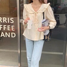 现货，秋季新款甜美风衬衣，其它，YEAXIU(6F)