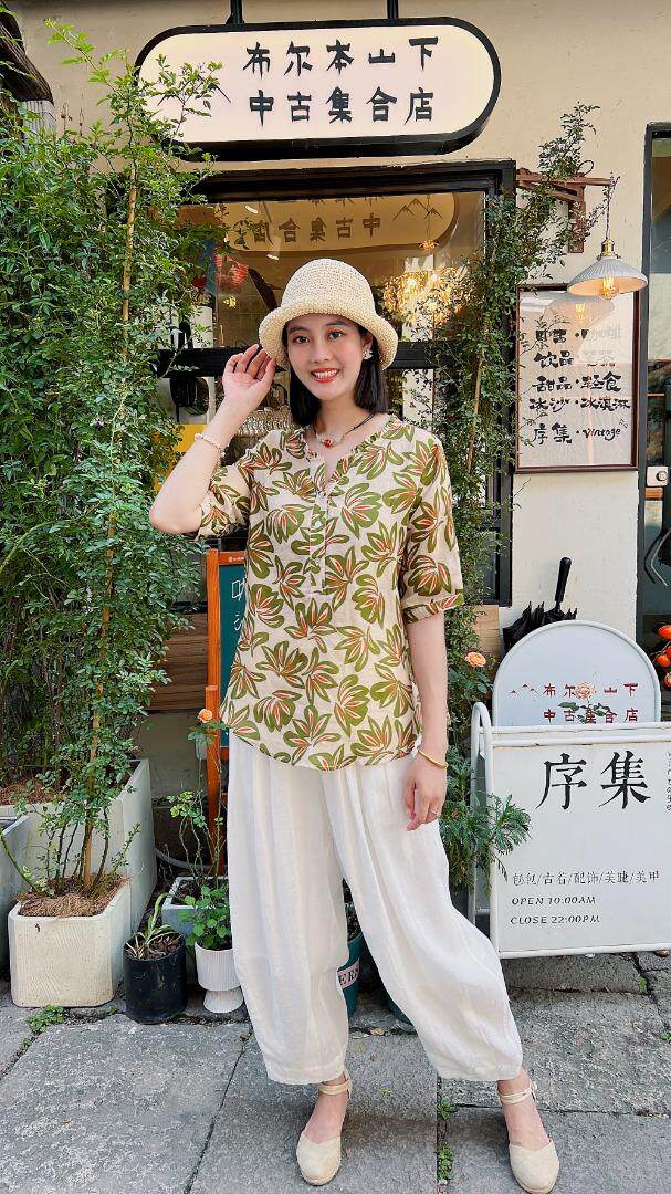 纯苎连衣裙小衫裤子裙子衬衣 时尚风 风淑女风休闲风，女装连衣裙，川哲