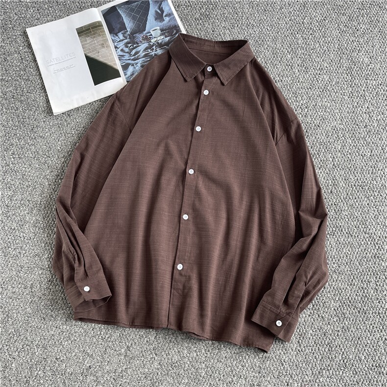 现货！休闲商务风纯色衬衫百搭高级-LK80090-特批40，男装衬衫，电商A061