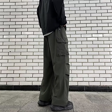 美式冲锋裤男款秋季户外潮牌机能宽松休闲抽绳束脚降落伞兵登山裤，男装休闲裤，星座1013