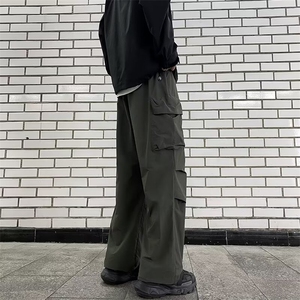 美式冲锋裤男款秋季户外潮牌机能宽松休闲抽绳束脚降落伞兵登山裤图片