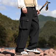 秋季新款大码港风情侣户外登山阔腿工装大口袋卫裤长款男K06P42，男装休闲裤，电商B226-2（原B217-2）