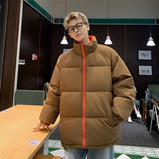 立领棉服冬季新款加厚保暖棉衣纯色光板棉袄潮流A266-MY2502-P65，男装棉衣，电商A266