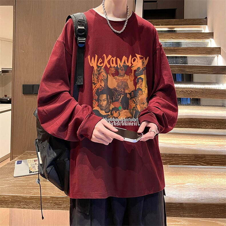 抖音得物供货量大从优可提供视频美式长袖T恤CT819特P25,男装T恤,电商A486-1