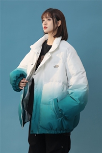 XZ-230-1MY58中性风简约轻奢扎染渐变休闲飞机扣面包服P128控158图片