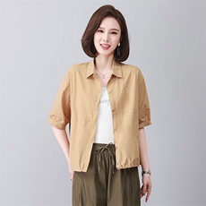 时尚宽松大码女装衬衫舒适棉质上衣百搭显瘦设计，女装衬衫，3200格调