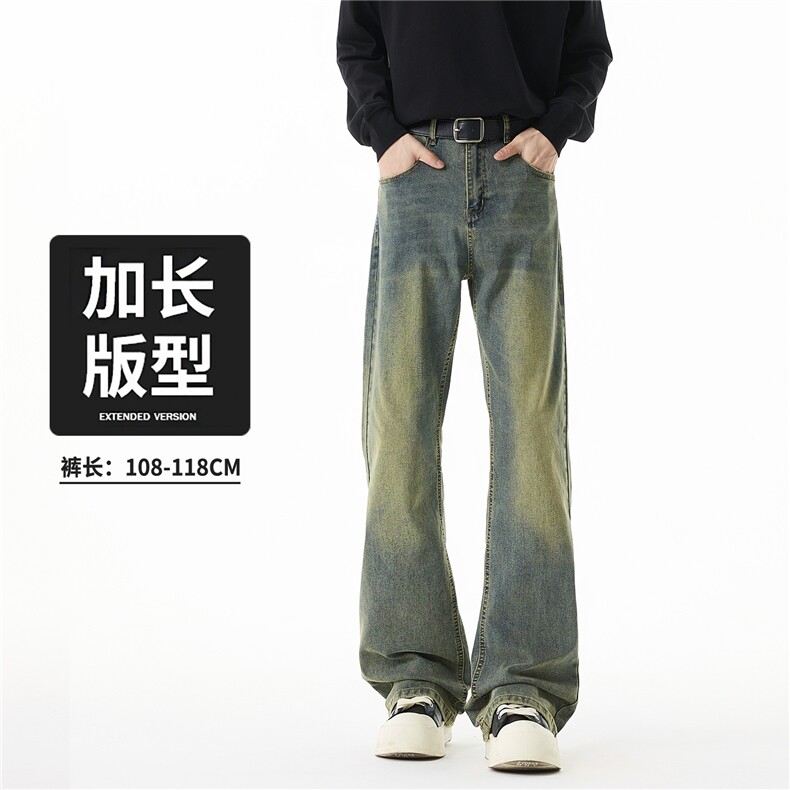 2025新款美式潮牌基础款重工水洗直筒休闲牛仔情侣长裤 K01/ P58图片