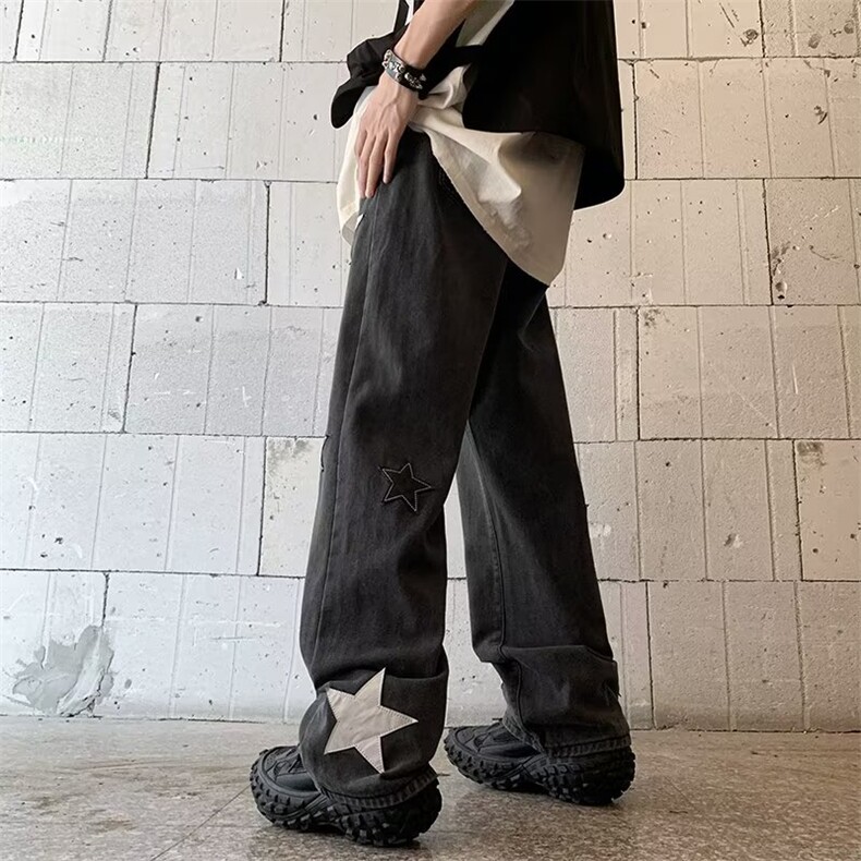 青春流行ins男直筒水洗牛仔裤N4001P45,男装牛仔裤,星座1116-2