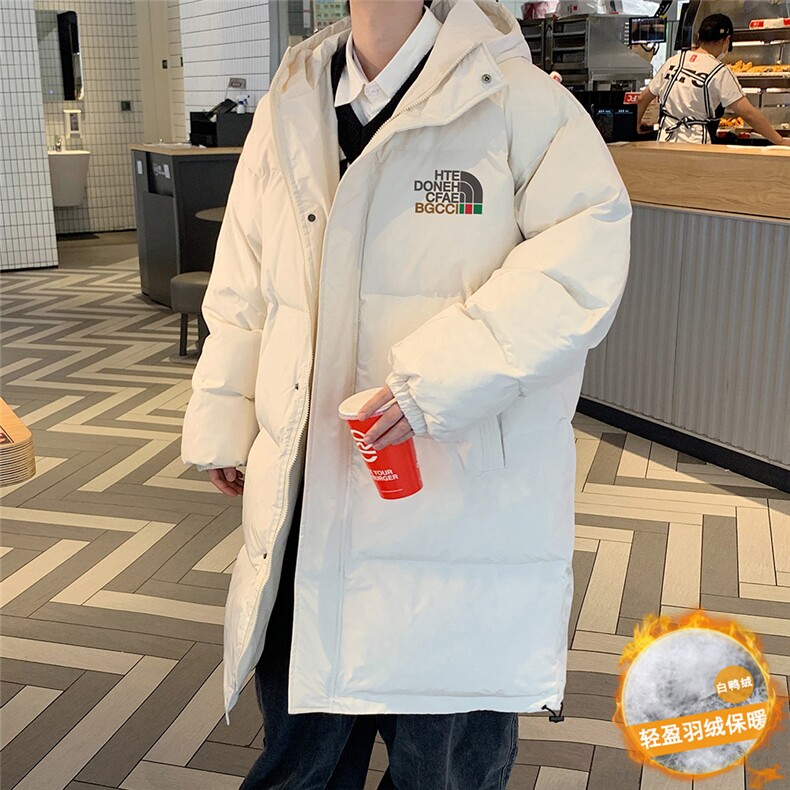 港风冬季新款长款连帽白鸭绒羽绒服男潮宽松YR6156P285控358，男装羽绒服，电商A268A