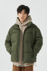 新标90白鸭绒简约休闲立领外套纯色加厚羽绒服ESY0212-P210，男装羽绒服，电商B306