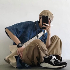 夏季日系复古工装短袖衬衫男宽松民族风男外套衣服潮WLC1111-P50，男装T恤，星座1008