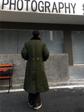 军绿色棉大衣男2024秋冬季新款加厚保暖棉衣外套东北军阀少帅服潮，男装风衣，星座1005