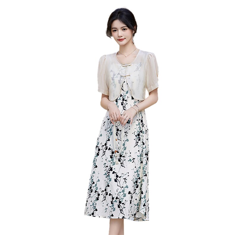 大货已出！防晒套裙女2024年夏季新款女装时尚气质两件套6863,女装套装/套裙,香莘料