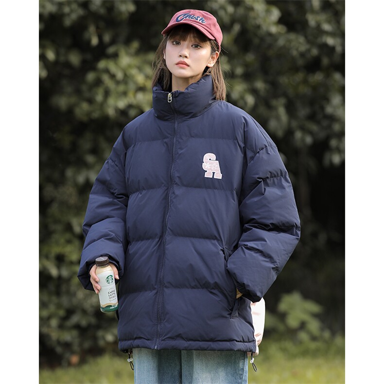 冬季新款宽松面包服港风青春立领棉服男纯色棉衣外套MY9067-P100,男装棉衣,电商A128