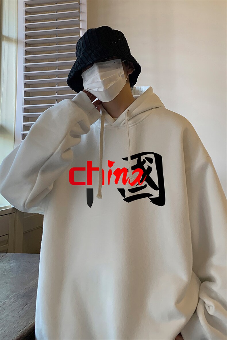 纯棉连帽卫衣男大码运动帽衫宽松薄WY2189-P35加绒款-P40,男装卫衣,电商A040