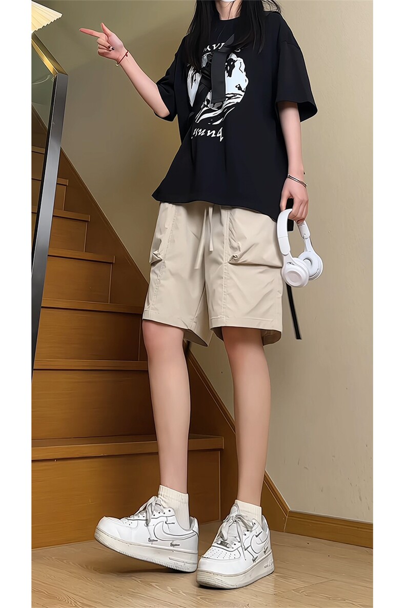 夏季工装双口袋美式高街弯刀短裤A454特P35控55,男装牛仔裤,电商A309