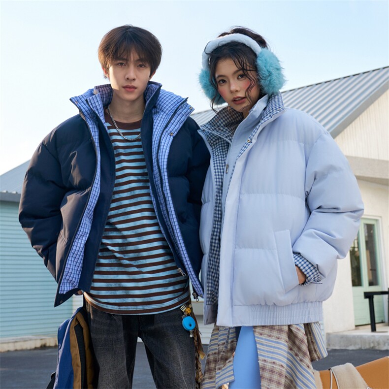 冬季新品得物美式潮流高品质格子加绒加厚棉衣外套棉服MY5566-P88,男装棉衣,星座610B-1