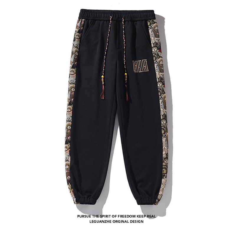 2026HK23478改长春季新款白底小熊卫裤M-5XHK23618-特P30，男装休闲裤，电商A022