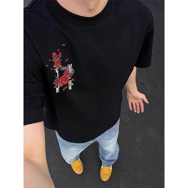 前后全刺绣纯棉短袖ZX0284-P35,男装T恤,星座313A(原308A-2)