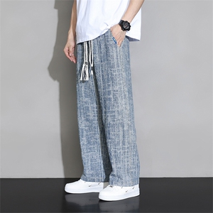 M-8XL 2026秋季新款大码平脚潮流休闲牛仔裤 109-K129-P55图片