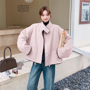 羊羔毛外套宽松加厚保暖棉衣女冬季新款韩系短款小个子立领棉服图片