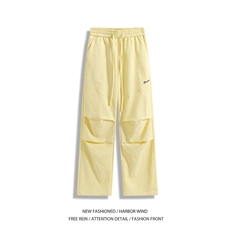 抖音品质夏季新款多巴胺褶皱宽松冰丝裤B315-K25596-特p30控58，男装休闲裤，电商B315