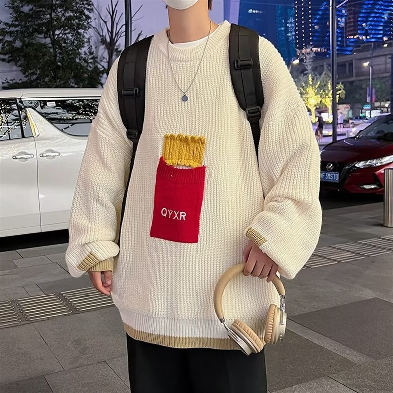 秋冬加厚毛衣男韩版潮流宽松日系针织衫ins港风慵懒外套M864-P44,男装针织衫/毛衣,星座512-2