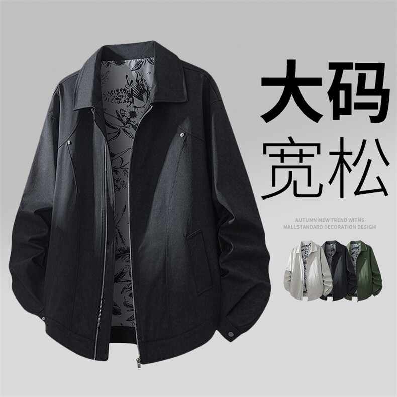 3D大码休闲夹克外套 8568-P75控159大码元图片