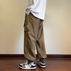 港风工装休闲裤男宽松直筒束脚伞兵裤KP805P50，男装休闲裤，星座1204-3