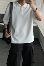 主推2025网眼珠地棉POLO衫夏季刺绣短袖翻领半袖上衣恤衫S420特38，男装Polo衫，电商A233-1