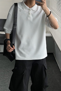 主推2025网眼珠地棉POLO衫夏季刺绣短袖翻领半袖上衣恤衫S420特38图片
